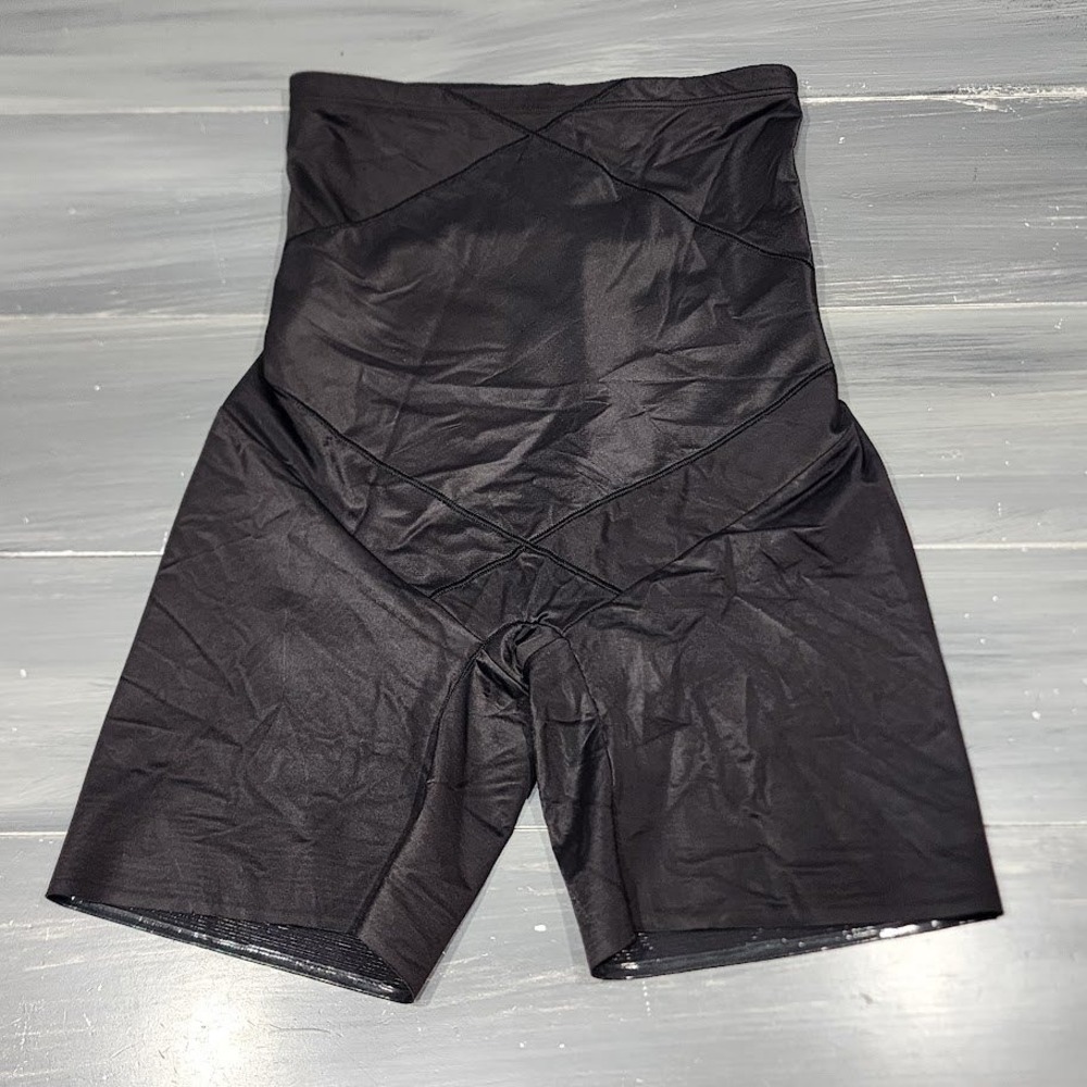 High-Waisted Black Shapewear Shorts